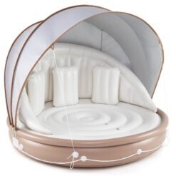 Inflatable Pool Float with Detachable Sunshade Canopy