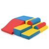 7-Piece Foam Climbing Blocks with Hook and Loop Fasteners for Toddlers-Colourful