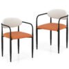 Modern Faux Leather Upholstered Dining Chairs Set of 2