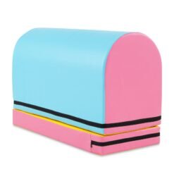 Mailbox Tumbling Mat with Detachable Mat and Carrying Handle-Multicolor