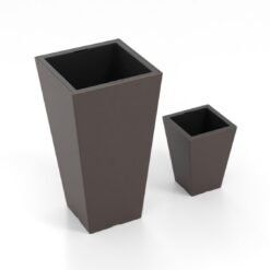 Square Taper Planter Set of 2 with Removable Inner Bucket and Drainage Holes-S