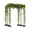200 x 150 x 197 cm Large Garden Arch Trellis with Rustproof PE-Coated-Black