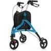 Walker for Seniors Foldable Rollator Walker with Lightweight Aluminum Frame-Blue