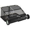 126 cm Tow-Behind Lawn Sweeper with Large-Capacity Hopper Bag-Black