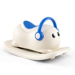 3-in-1 Rocking Horse for Toddlers 1-3 Years Old with Rolling Wheels-Blue