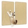 2-Piece Cat Scratcher Mat Set 80 x 50 cm Natural Sisal Pads