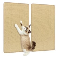 2-Piece Cat Scratcher Mat Set 80 x 50 cm Natural Sisal Pads