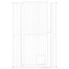 150CM Extra Tall Pet Gate Heavy-Duty Metal Easy Walk Through Gate-White