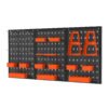 9-Bin Parts Rack Organizer with Hammer Racks for Garage-Orange