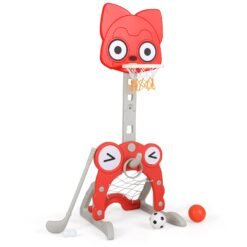 Toddler Basketball Hoop with Rim and Soccer Goal