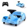 12V Electric Cleaning Go Kart Ride on Race Car with Detachable Mop-Blue