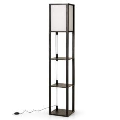 Modern Floor Lamp with 3 LED Strips and Lampshade for Living Room Bedroom