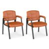 Set of 2 Big and Tall Guest Chair Waiting Room Chairfor Reception Meeting-Coffee