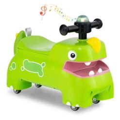 Toddler Ride on Toy with Under Seat Storage with Music and Lights-Green