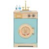 Kids Washer Playset Toy Washing Machine with Laundry Detergent-Blue