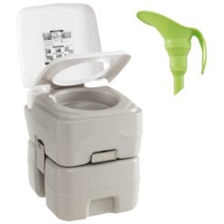 Portable Toilet with 20 L Waste Tank and Flush Pump