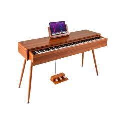 88-Key Graded Hammer Action Weighted Keyboard Full-size Electric Piano-Brown