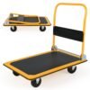 Folding Platform Trolley with Swivel Wheels-Yellow & Black