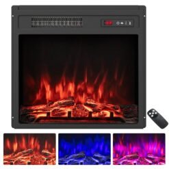 20 Inch Electric Fireplace Insert 750W/1500W Fireplace Heater with Remote Control
