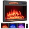 25 Inch Electric Fireplace Insert Recessed Infrared Fireplace Heater 900W/1800W