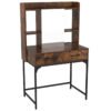 Vanity Desk with Mirror and Stool Wide Makeup Dressing Table-Rustic Brown
