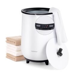 20L Large Luxury Bucket-Style Towel Warmer with Fragrant Disc Holder-Black