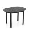 110CM Wooden Dining Table for 4-6 People Oval Kitchen Table-Dark Grey