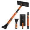 2 in 1 Extendable Snow Shovel 41” Ice Scraper-Orange