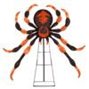52inch Halloween Spider Decoration with 16 Flickering Warm White LEDs 64 Orange LEDs