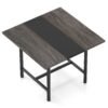 Square Conference Table Meeting Room Table with Thickened Tabletop-Grey