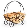 59 cm Firewood Rack Collapsible Log Hoop for Indoor Outdoor