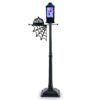 155 cm Halloween Lamp Post Sound-Activated with Black Snowy Effects-Black