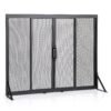 89 x 72 cm Metal Fireplace Screen with Sliding Doors