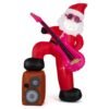8.4 Feet Inflatable Santa Claus Pre-lit Xmas Santa Playing Guitar with Music
