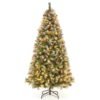 6.5 FT Artificial Xmas Tree with 909 PVC Branch Tips and 420 Warm White LED Lights