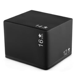 3 In 1 Foam Plyometric Box with 3 Heights and Easy-to-Clean PU Cover-16 Inch