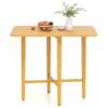 Extendable Dining Table Drop Leaf Kitchen Table for Small Spaces with X-shaped Frame-Natural