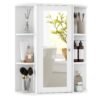 Bathroom Medicine Cabinet with Mirror with 3 Adjustable Shelves-White
