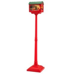 148 CM Musical Christmas Sound and Tap Activated Xmas Indoor Street Lamp-Red