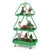 Christmas Tree Storage Cart 3-Tier Rolling Xmas Cart with Topper Star-Green