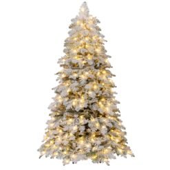 Pre-Lit Artificial Christmas Tree with Mixed Branch Tips-180 cm