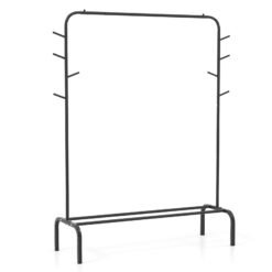 Heavy Duty Clothes Rack Freestanding Metal Garment Wardrobe Rack-Black