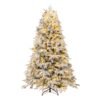 180 cm Artificial Christmas Tree Pre-lit Hinged Xmas Tree with 270 Warm White LED Lights-1.8M