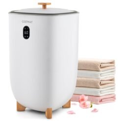 35L Large Towel Warmer Bucket with PTC Heater and Fragrant Disc Holder-White