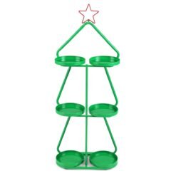 Christmas Plant Stand 3-Tier Tree-Shaped Side Table-Green