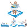 Toddler Activity Center Push Walker with 3 Adjustable Heights-Blue