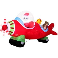 7.2 Feet Animated Inflatable Santa on Plane