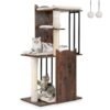 112 CM Tall Modern Cat Tree for Indoor Cats-Rustic Brown