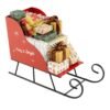 Metal Christmas Santa Sleigh Basket Xmas Santa's Gift Storage Sleigh