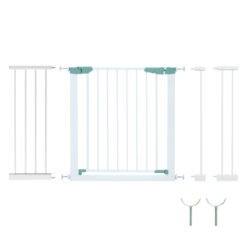 Wide Baby Safety Gate Fits 80-123 CM Openings-White